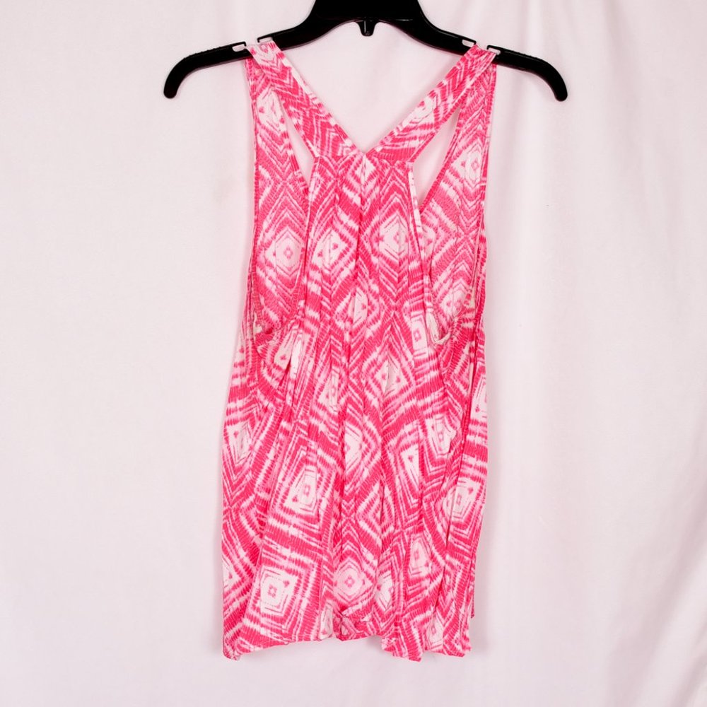 Pink Rose Racerback Button Front Tank Aztec Size Large - Picture 5 of 8